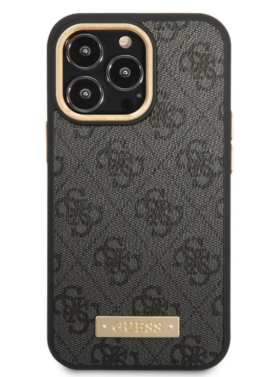 Guess PU 4G MagSafe Case for iPhone 14 Pro - Black