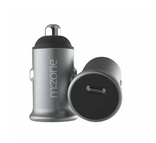 m:zone 20W USB-C nabíjačka do auta - vesmírne šedá