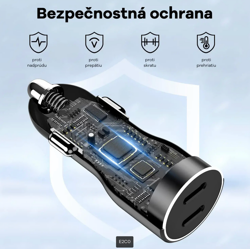 Nabíjačka do auta Cubenest PD E2C0 čierna
