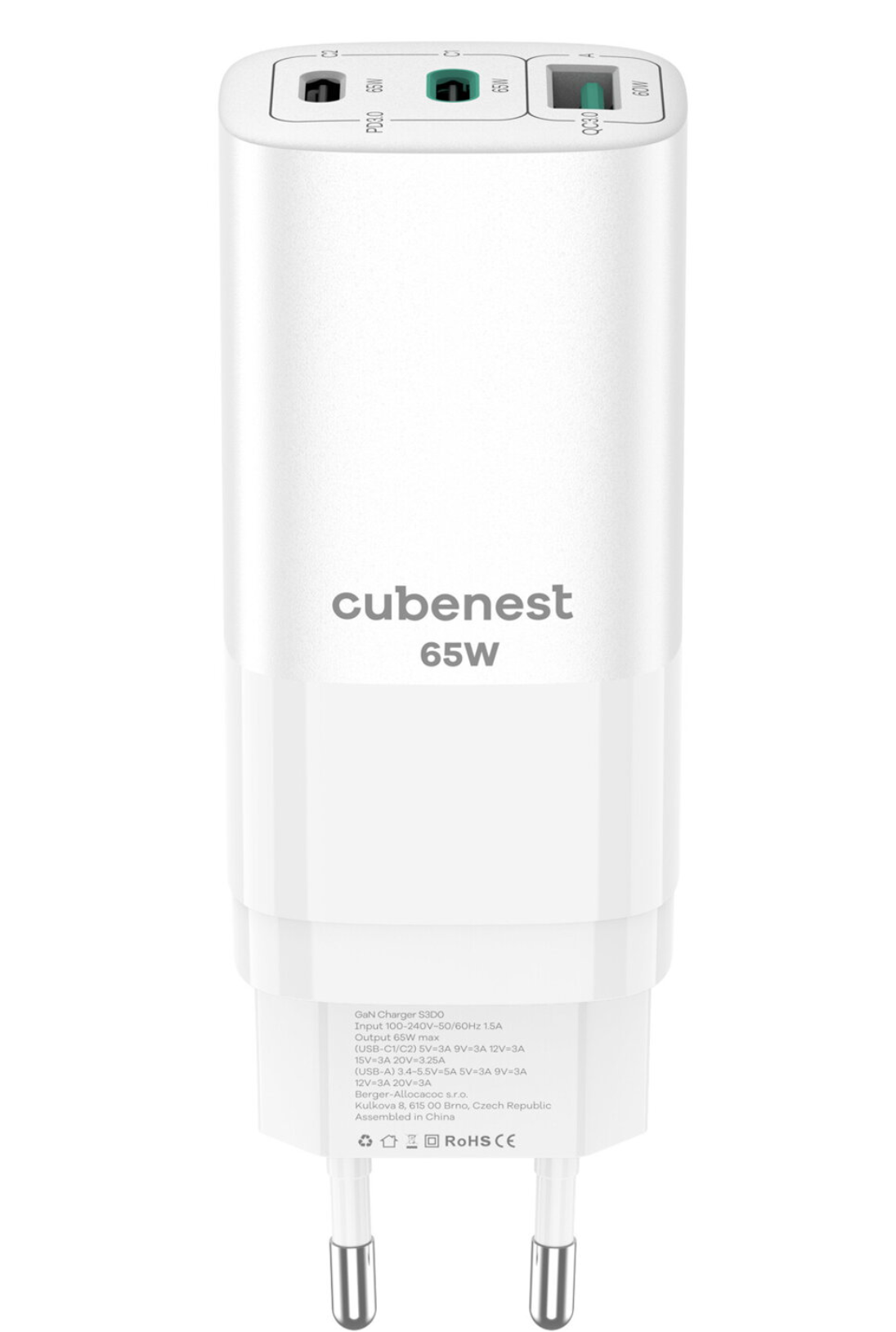 Cubenest PD GaN adaptér 65W S3D0