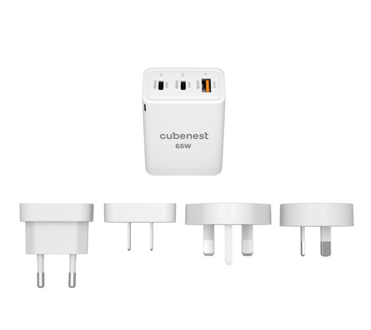 Cubenest Travel PD GaN adaptér 65W S3D1