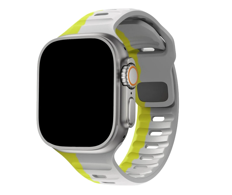 Innocent Active Rugged silikónový náramok pre Apple Watch 42/44/45/49mm - Hviezdna biela/Zelená