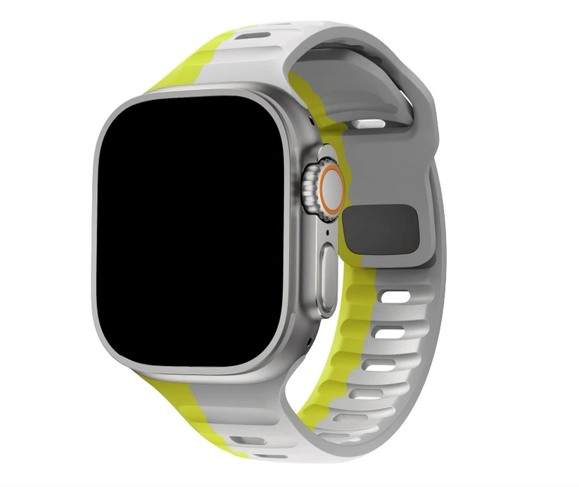 Innocent Active Rugged silikónový náramok pre Apple Watch 42/44/45/49mm - Hviezdna biela/Zelená