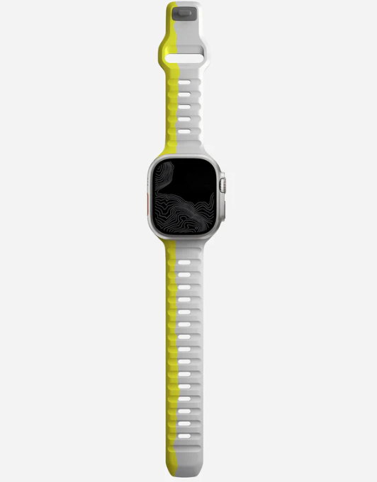 Innocent Active Rugged silikónový náramok pre Apple Watch 42/44/45/49mm - Hviezdna biela/Zelená
