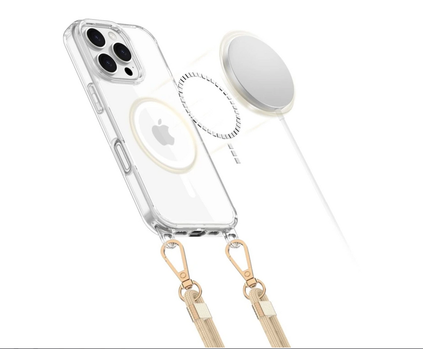 Innocent Crystal Air Crossbody obal so šnúrkou pre iPhone 15 Plus
