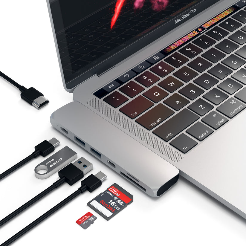 Satechi USB-C Hub s Thunderbolt 3 - strieborný