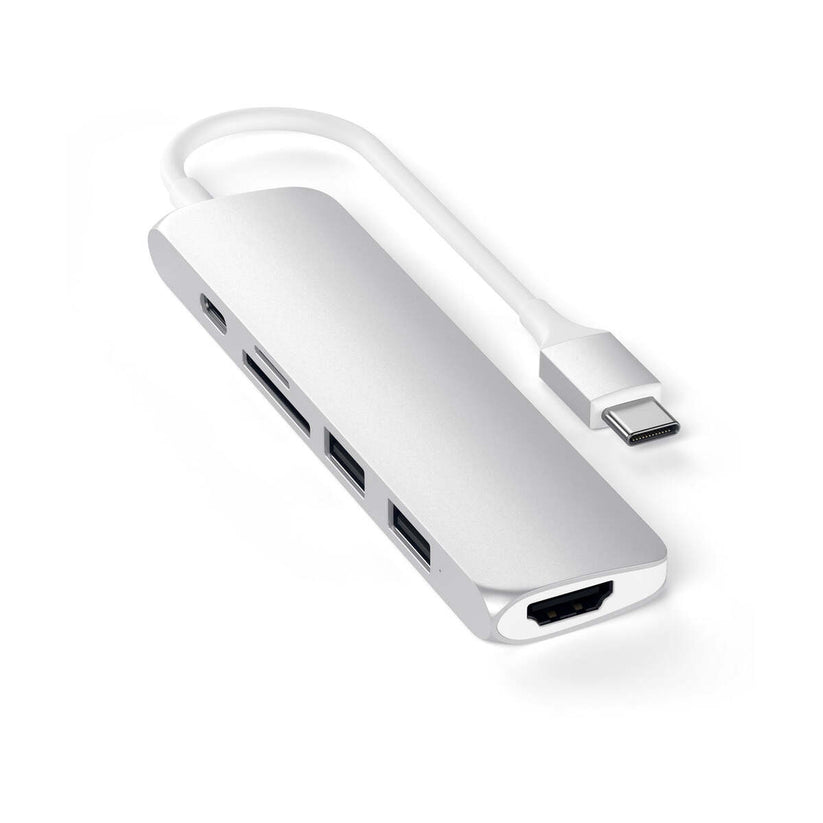 Satechi TYPE-C Slim Multimedia Adapter V2 - Silver