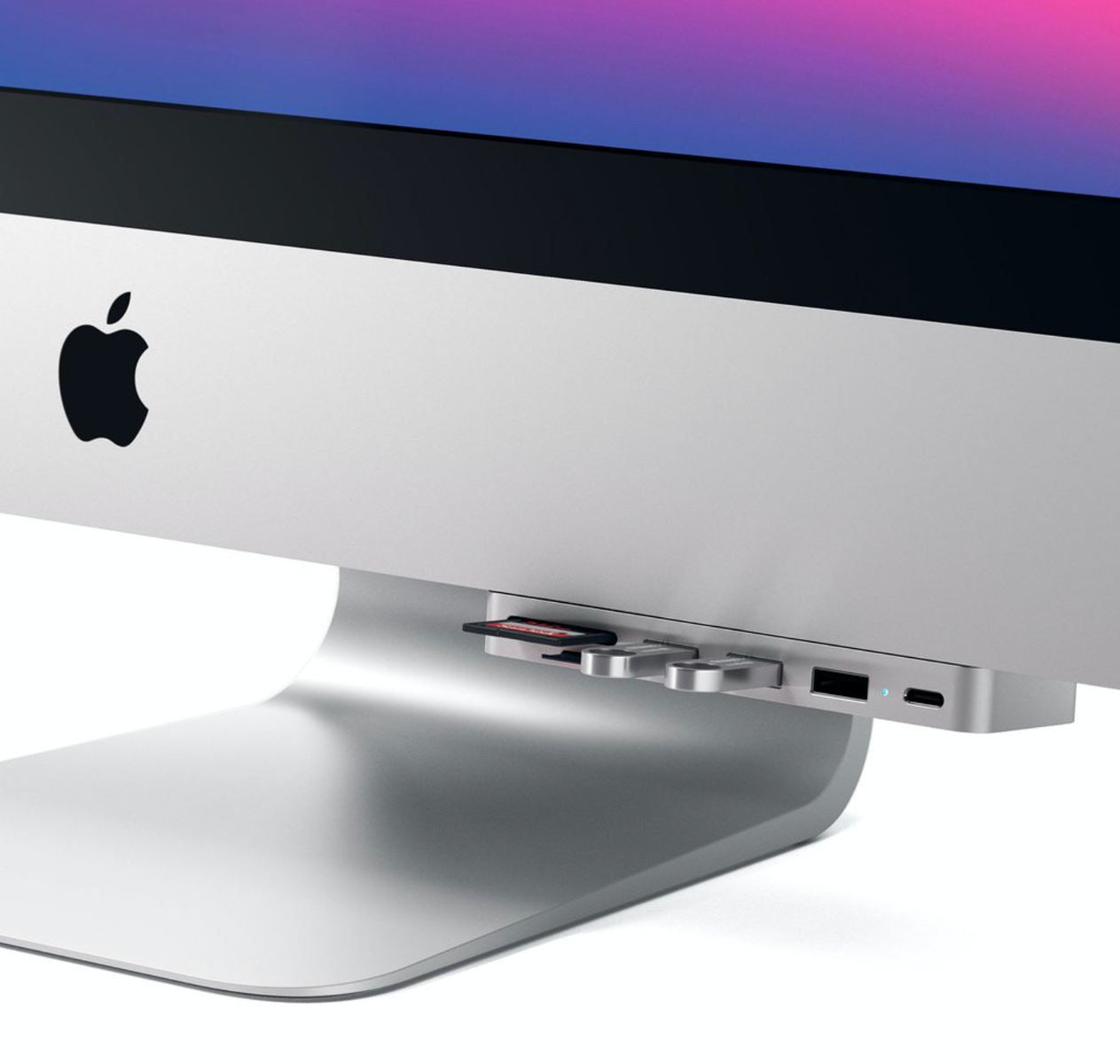 SATECHI Type-C Clamp HUB Silver for iMac