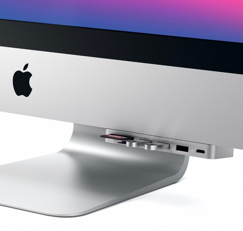 SATECHI Type-C Clamp HUB Silver for iMac