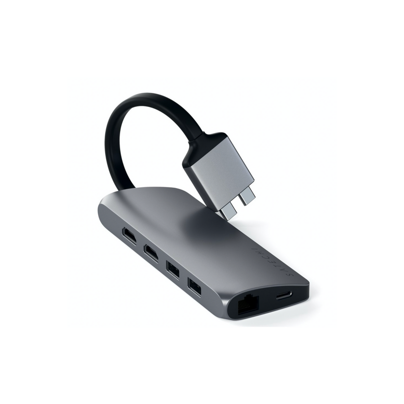 Satechi TYPE-C Dual Multimedia Adapter - Space Gray
