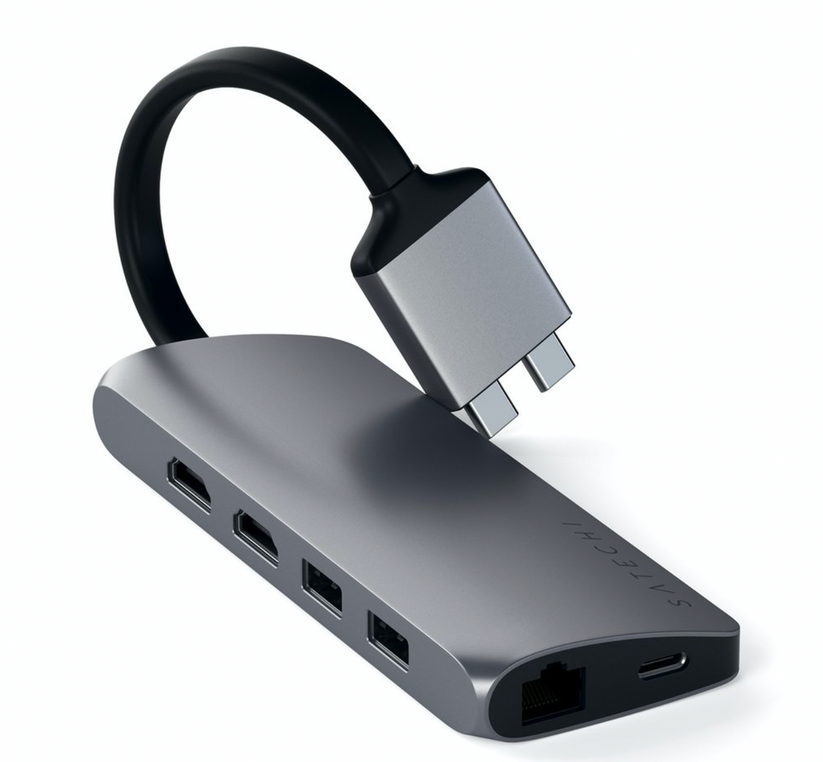 Satechi TYPE-C Dual Multimedia Adapter - Space Gray