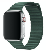 Innocent Kožená slučka remienok pre Apple Watch 38/40/41mm - Polnočná zelená
