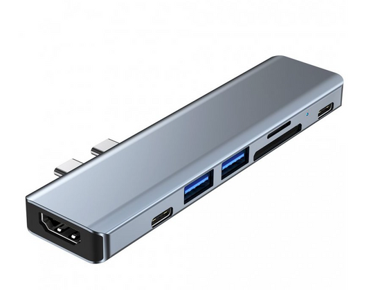 Innocent V5 USB-C Hub to 2x USB 3.0, HDMI, 2x USB-C, SD, Micro-SD