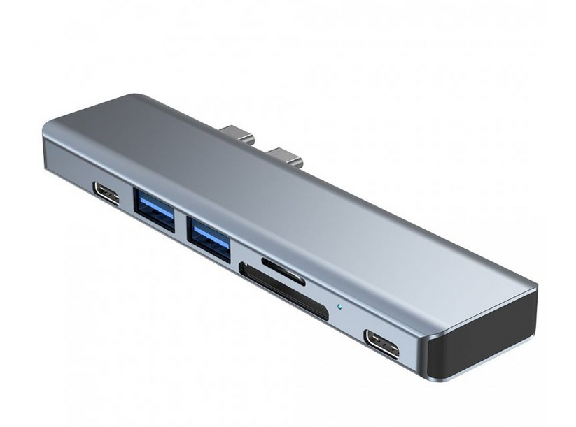 Innocent V5 USB-C Hub to 2x USB 3.0, HDMI, 2x USB-C, SD, Micro-SD