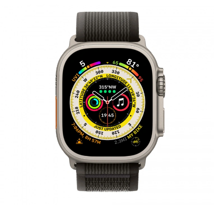 Innocent Trail Fabric Loop remienok pre Apple Watch Ultra 49 mm - Čierna/šedá