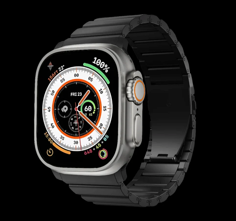 Innocent Titan remienok pre Apple Watch 42/44/45/49mm - Čierny