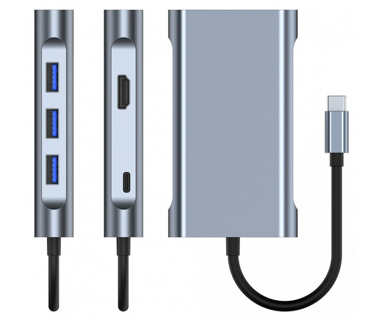 Innocent V6 USB-C Hub to 3x USB 3.0, HDMI, USB-C, VGA, LAN RJ45