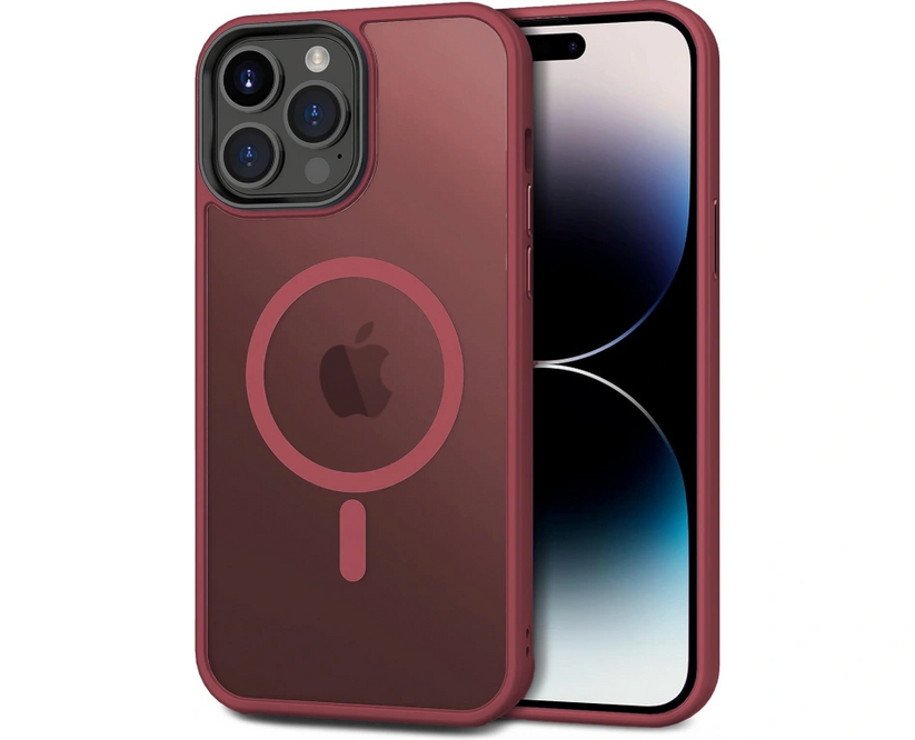 Innocent Dual Armor Pro Magnetické púzdro pre iPhone 15 Pro Max - Tmavočervená