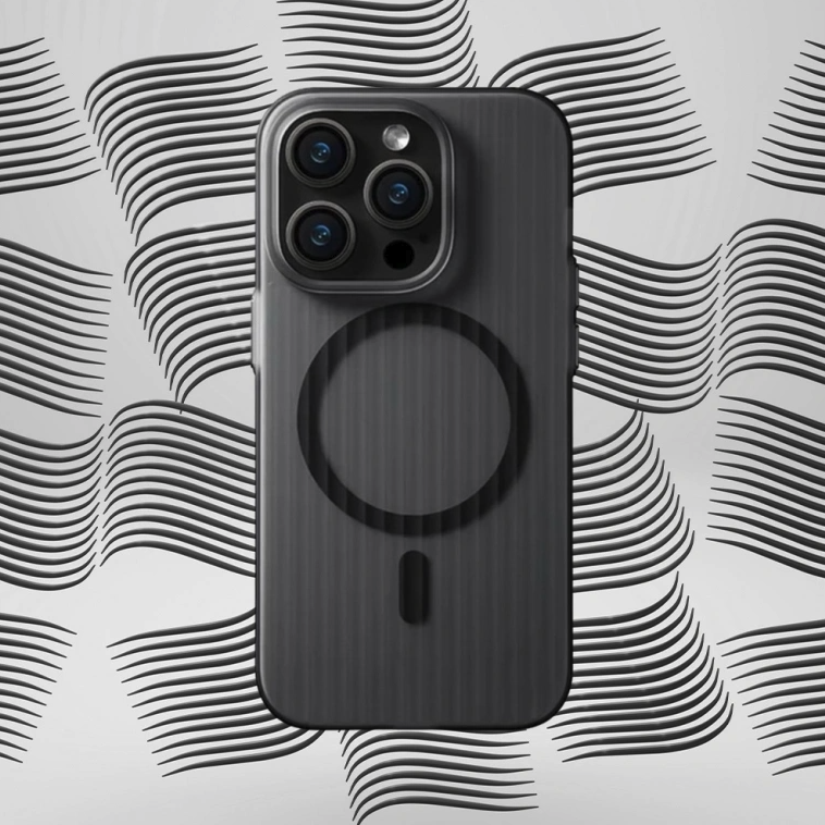 Innocent Suit Magnetické púzdro pre iPhone 15 Pro - Lesklá čierna