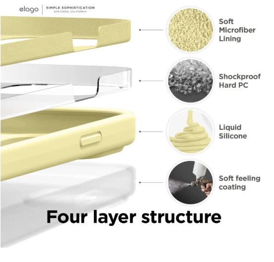 Elago Soft Silicone Case for iPhone 14 Plus Yellow