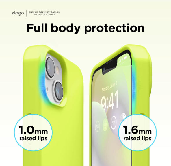 Elago Soft Silicone Case for iPhone 14 Neon Yellow