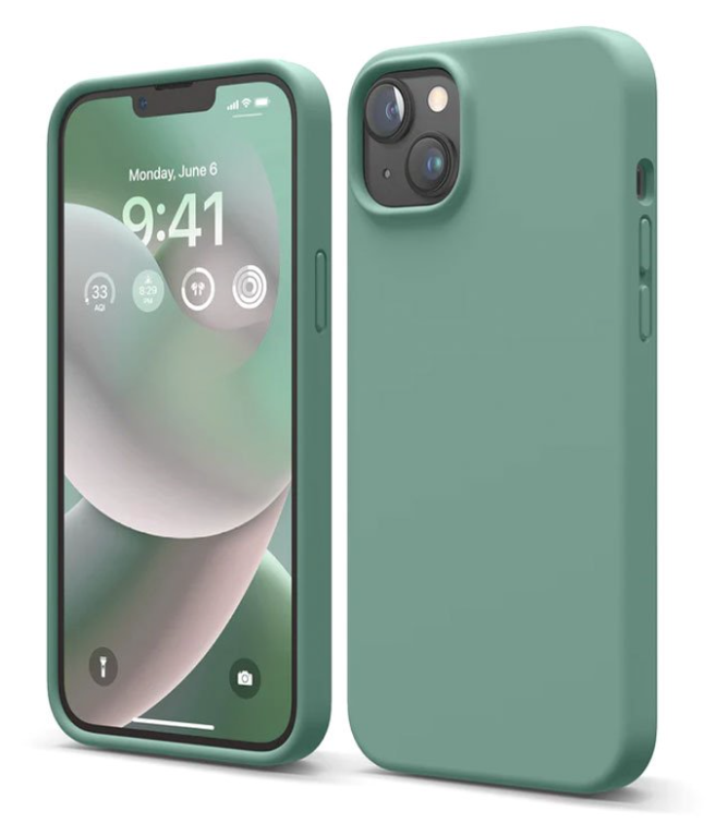 Elago Soft Silicone Case for iPhone 14 Plus Midnight Green