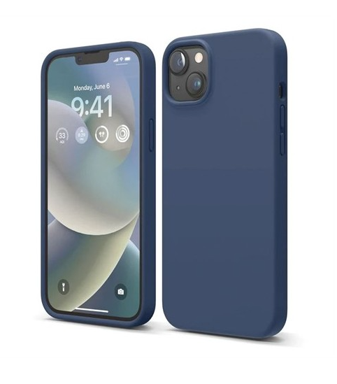 Elago Soft Silicone Case for iPhone 14 Jean Indigo