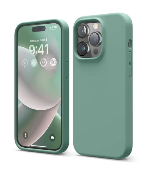Elago Soft Silicone Case for iPhone 14 Pro Midnight Green