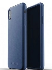 Mujjo Full Leather Case for iPhone XS Max Blue