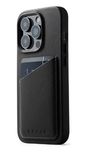 Mujjo Full Leather Wallet Case for iPhone 14 Plus Black