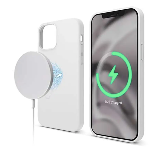 Elago Premium Silicone Case with MagSafe iPhone 12/12 Pro White