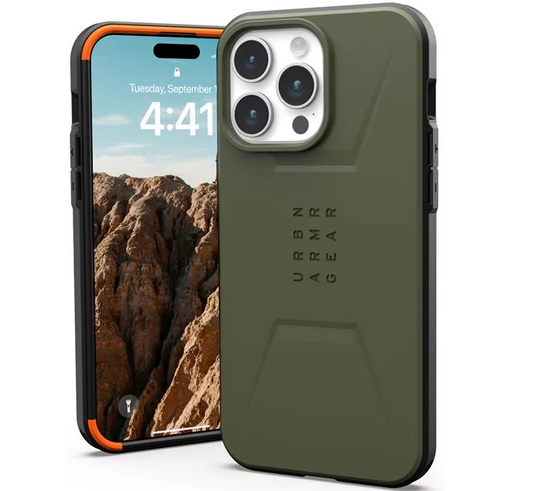 UAG Civilian MagSafe, olive drab - iPhone 15 Pro