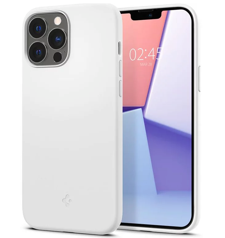 Spigen Silicone Fit for iPhone 13 Pro Max White