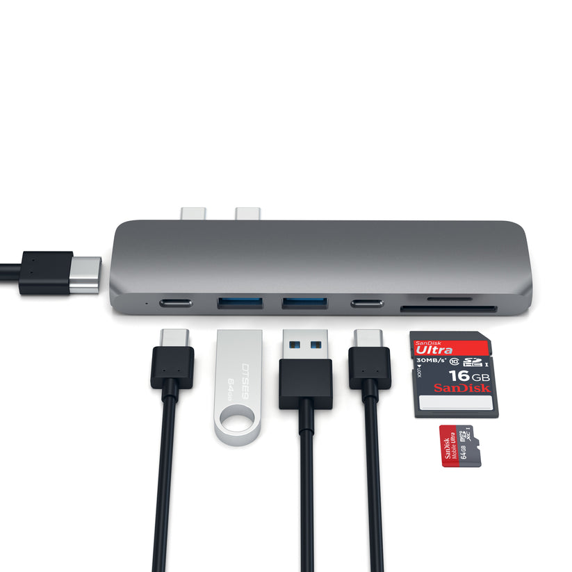 Satechi USB-C Hub s Thunderbolt 3 - kozmicko sivý