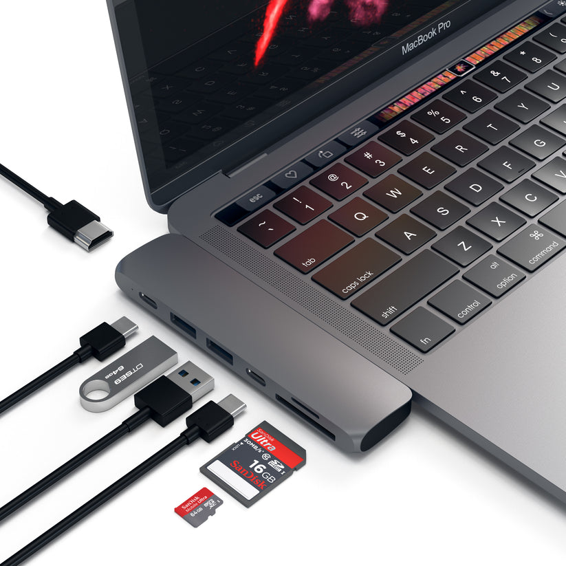 Satechi USB-C Hub s Thunderbolt 3 - kozmicko sivý