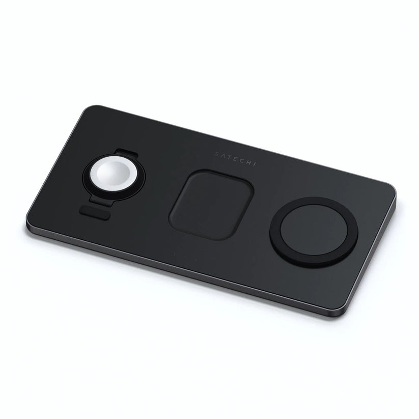 Satechi Trio Wireless Charging Pad (Apple Watch, Airpods, iPhone) - Čierna