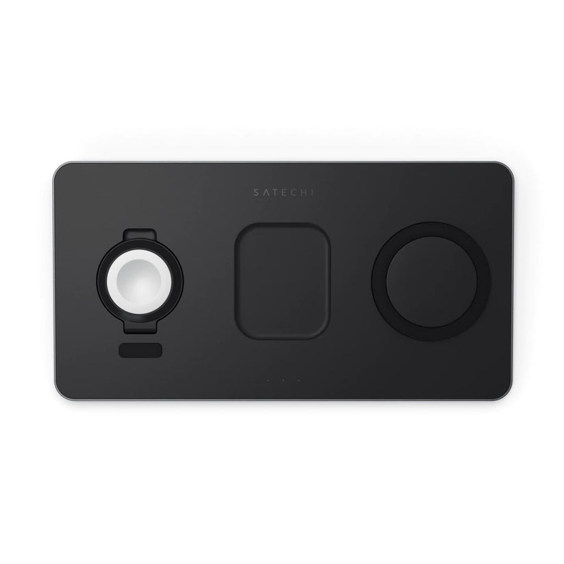 Satechi Trio Wireless Charging Pad (Apple Watch, Airpods, iPhone) - Čierna