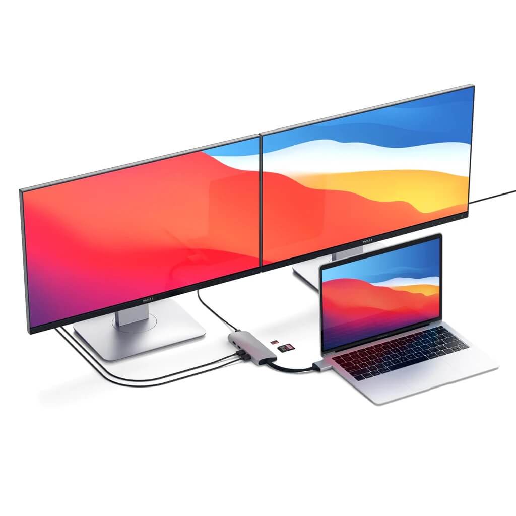 Satechi TYPE-C Dual Multimedia Adapter - Silver
