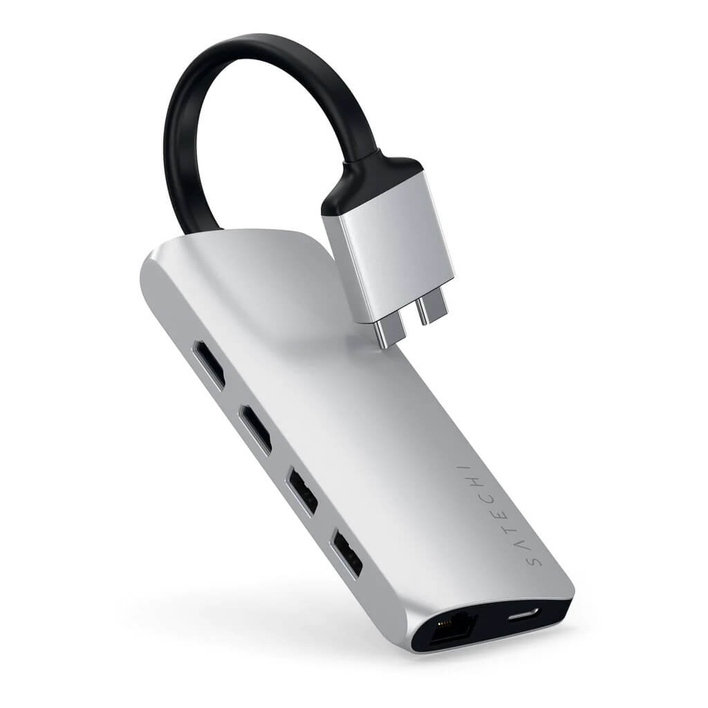 Satechi TYPE-C Dual Multimedia Adapter - Silver