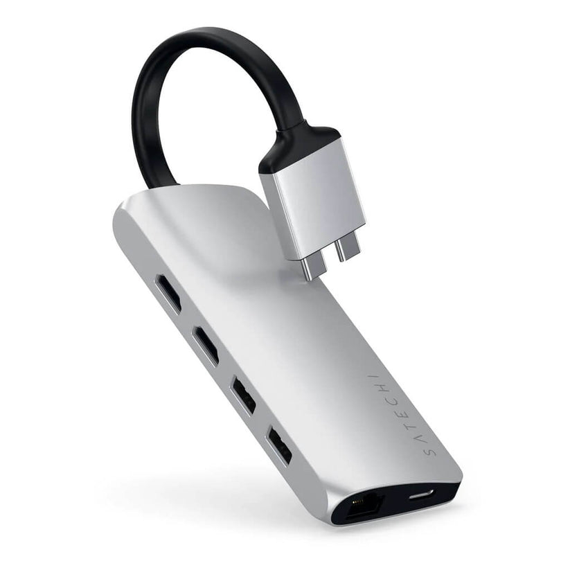 Satechi TYPE-C Dual Multimedia Adapter - Silver