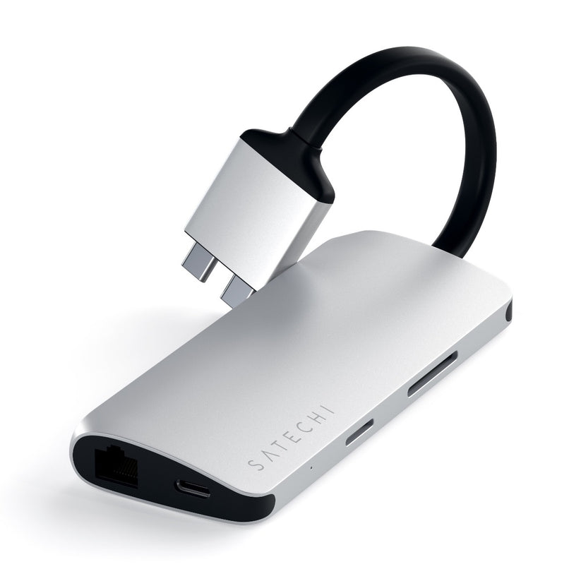 Satechi TYPE-C Dual Multimedia Adapter - Silver