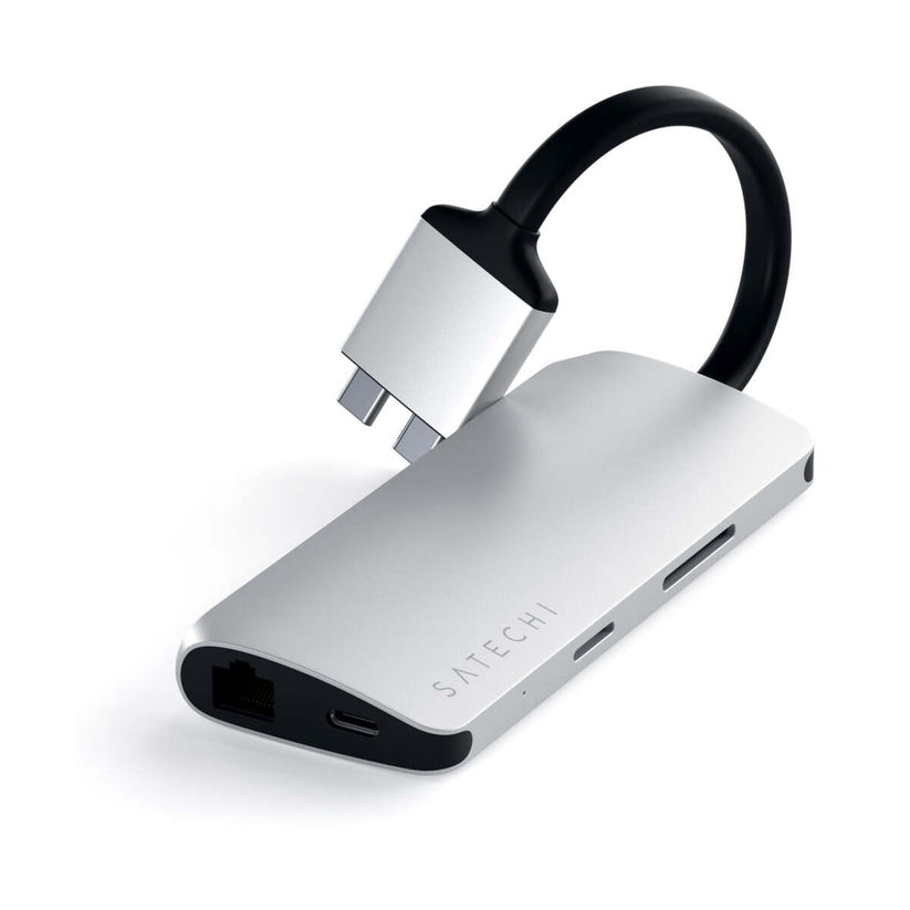 Satechi TYPE-C Dual Multimedia Adapter - Silver