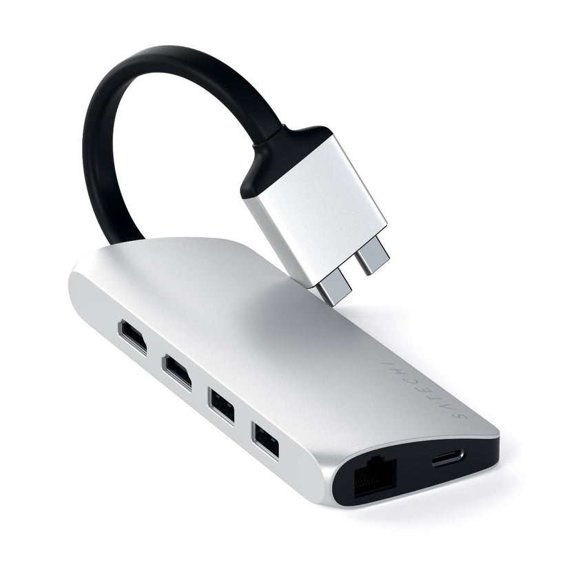 Satechi TYPE-C Dual Multimedia Adapter - Silver
