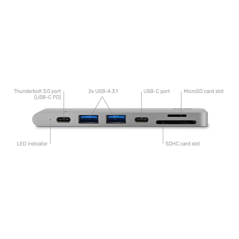 USB-C dokovacia stanica iSTYLE Pro Hub strieborná