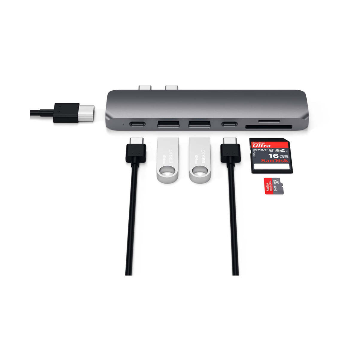 Satechi USB-C Hub s Thunderbolt 3 - kozmicko sivý