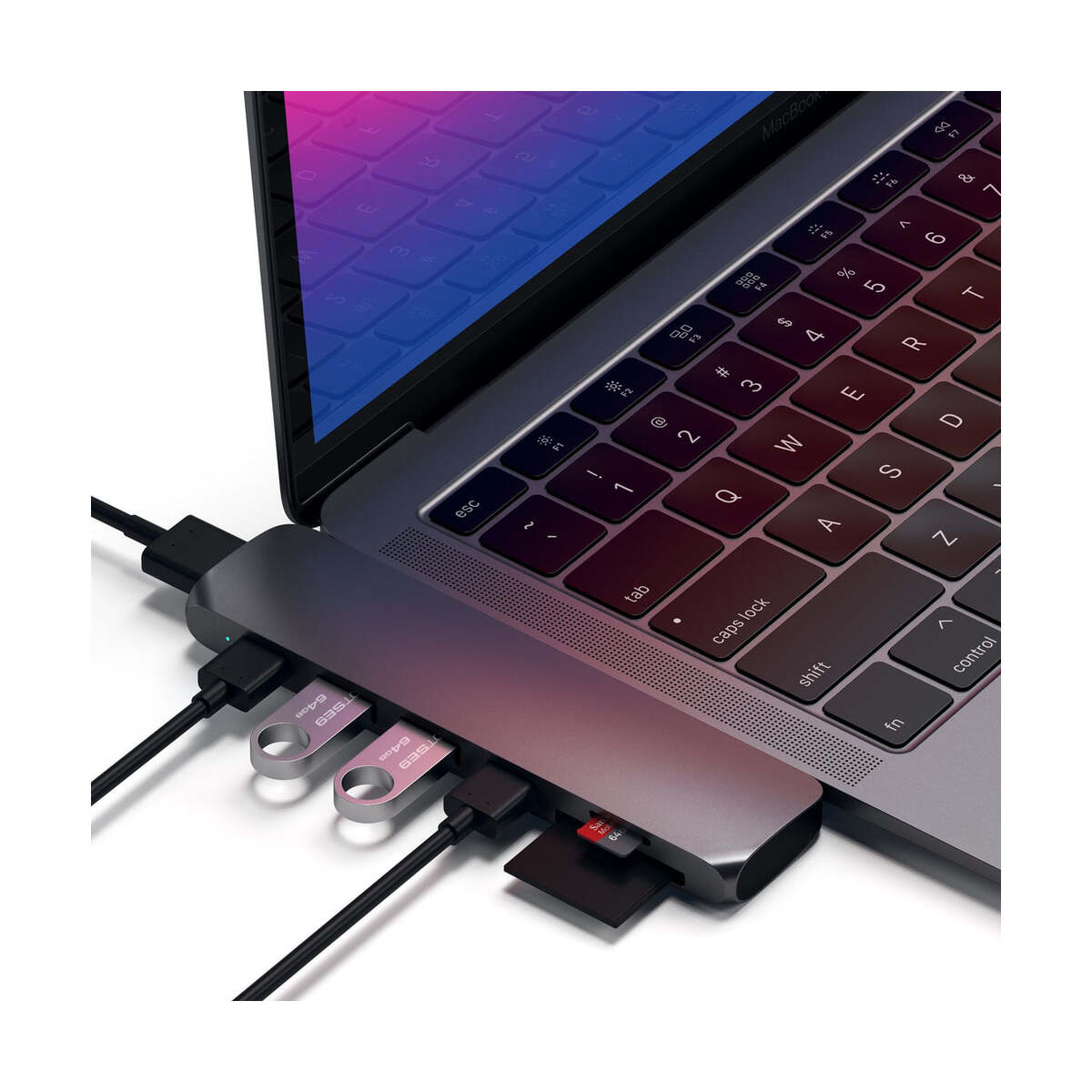 Satechi USB-C Hub s Thunderbolt 3 - kozmicko sivý