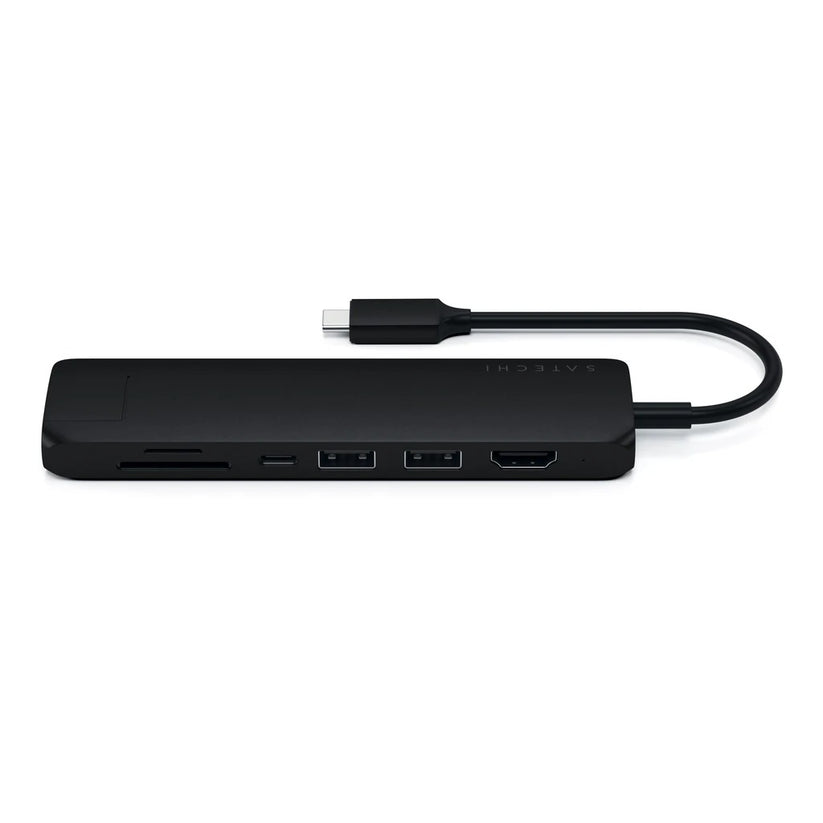 Satechi Slim Aluminum Type-C Multi-Port Adapter- čierny