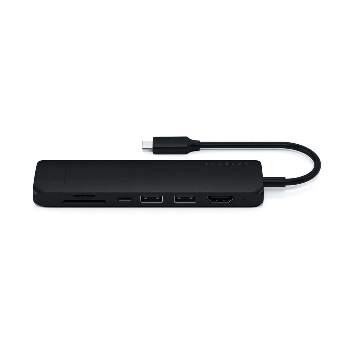 Satechi Slim Aluminum Type-C Multi-Port Adapter- čierny