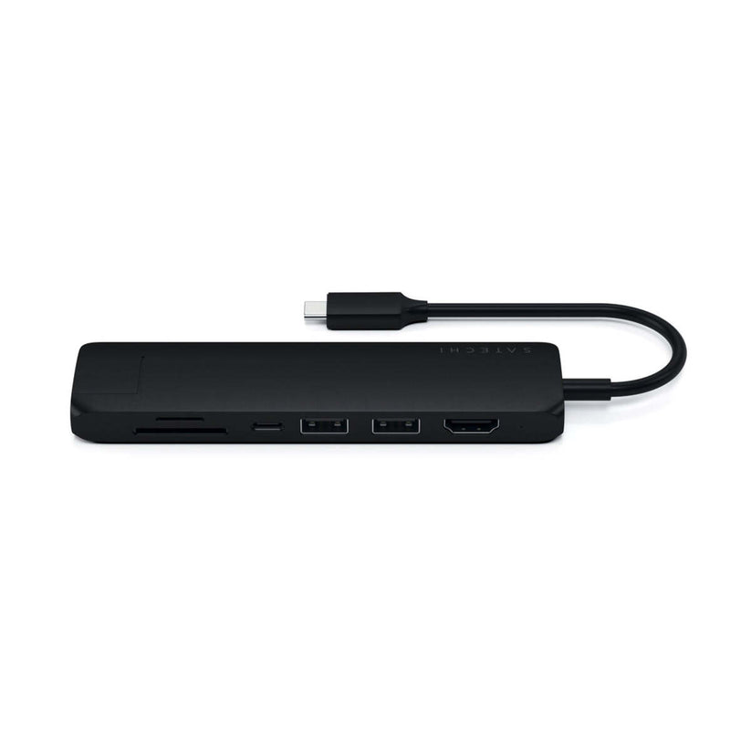 Satechi Slim Aluminum Type-C Multi-Port Adapter- čierny