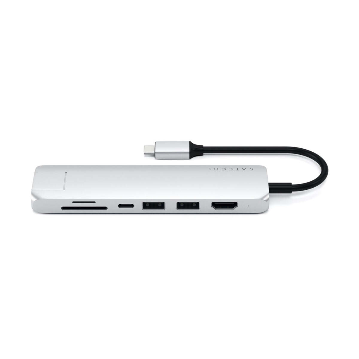 Satechi Slim Aluminum Type-C Multi-Port Adapter- strieborný